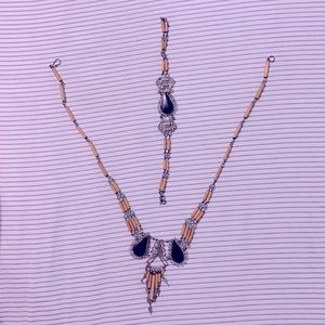 Bohemian style necklace and bracelet set